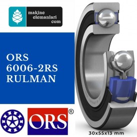 6006 2RS Ors Rulman 30x55x13 Plastik Kapak 30*55*13 mm